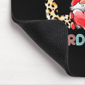 Liebes-Gnom 3. Klasse Lehrer Leopard, Valentinstag Mousepad (Ecke)