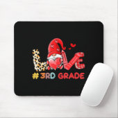 Liebes-Gnom 3. Klasse Lehrer Leopard, Valentinstag Mousepad (Mit Mouse)