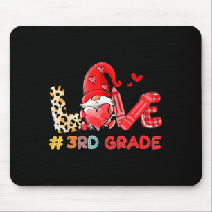 Liebes-Gnom 3. Klasse Lehrer Leopard, Valentinstag Mousepad