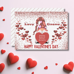 Liebes-Gnom Frohen Valentinstag Feiertagskarte