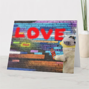 Liebes-Graffiti-Wandkunst. Karte