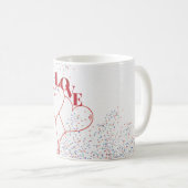 Liebes-Herz-Ballonbündel Kaffeetasse (VorderseiteRechts)