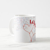 Liebes-Herz-Ballonbündel Kaffeetasse (Vorderseite Links)