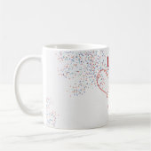Liebes-Herz-Ballonbündel Kaffeetasse (Links)