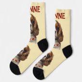 Liebes Herz Cavalier  Socken (Linkes Detail)