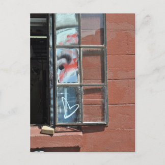 Liebes-Herz-Graffiti Postkarte