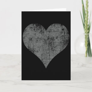 Liebes Herz Grunge Herz Bedrängt Süße Valentinstag Karte
