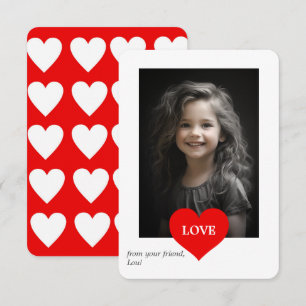 Liebes Herz Klassenzimmer Foto Valentinstag Dankeskarte