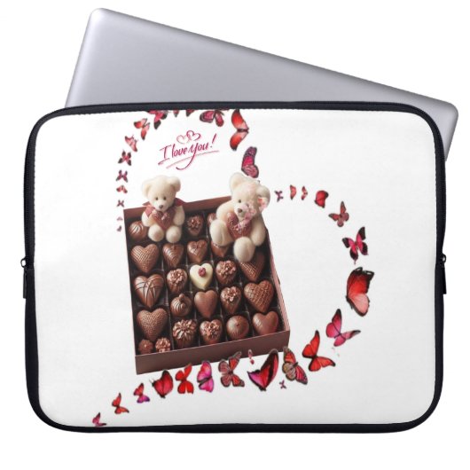 Liebes Herz  Laptopschutzhülle (Vorderseite)