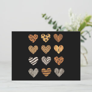 Liebes Herz Leopard Süßer Valentinstag  Einladung