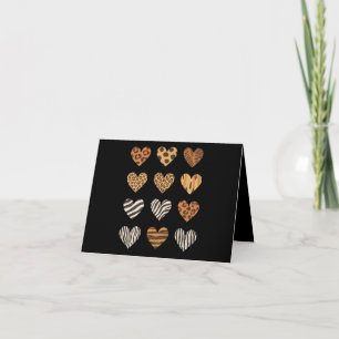 Liebes Herz Leopard Süßer Valentinstag Karte