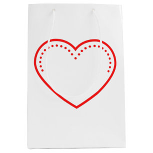 Liebes Herz Rot Valentinstag mittelgroße Geschenkt Mittlere Geschenktüte