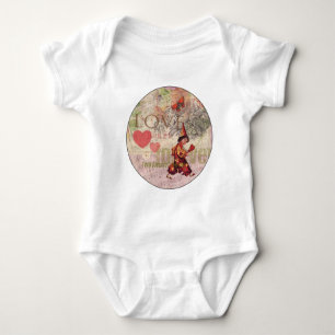 Liebes Herz Schatz Valentinscherub Baby Strampler