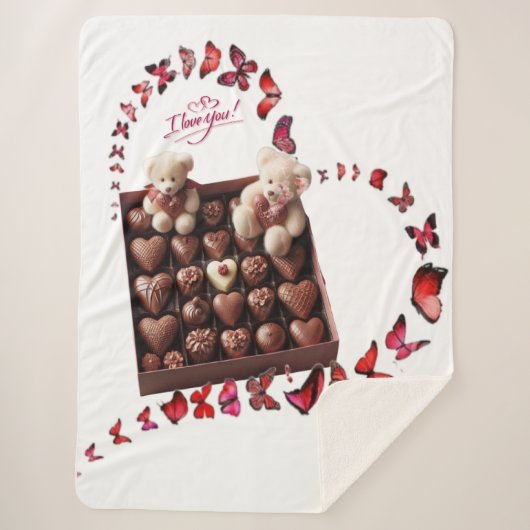 Liebes Herz Sherpadecke (Vorderseite)