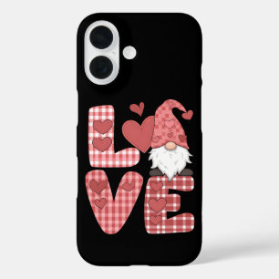 Liebes Herz Süßer Gnom Valentinstag iPhone 16 Hülle