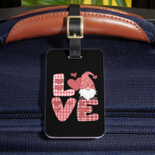 Liebes Herz Süßer Gnom Valentinstag Gepäckanhänger