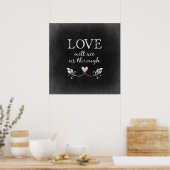 Liebes Herz Tafel Poster (Küche)