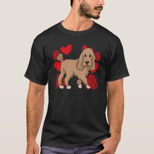 Liebes Herz Valentinstag Rosen Pudel Jungen Kinder T-Shirt