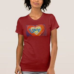 Liebes-Herzen-Welle Inspirierende Wortkunst-Shirts T-Shirt