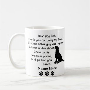 Liebes Hund Vater mit Individuelle Name Kaffeetasse