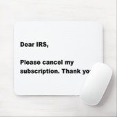 Liebes IRS… Maus Mousepad (Mit Mouse)