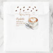 Liebes Kaffee Brautparty Geschenk Quadratischer Aufkleber (Tasche)