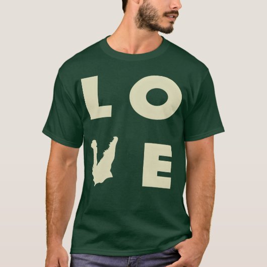 Liebes Krokodil Geschenk T-Shirt (Vorderseite)