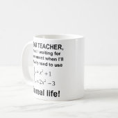 Liebes Lehrer-wirkliches Lebens-Mathe-lustige Kaffeetasse (Vorderseite Links)