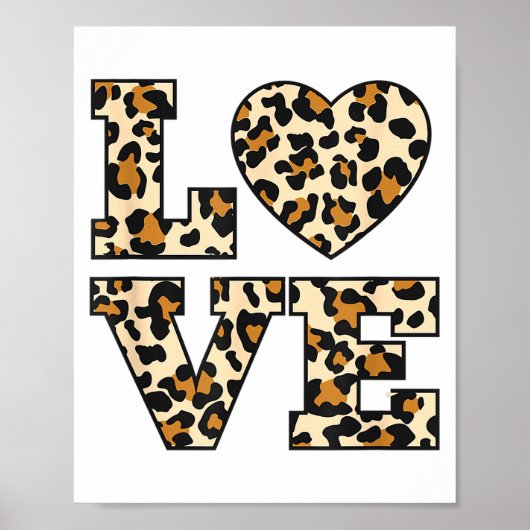 Liebes Leopard Valentinstag _1 Poster (Vorne)