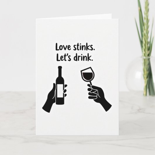 Liebes Lustiger Wein Karte (Vorderseite)