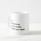 Liebes Mama-Geschenk lustiger Mutter Tagesgeschenk Kaffeetasse (Vorderseite Links)