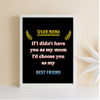 Liebes Mama-Wandposter Poster