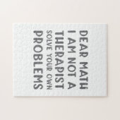 Liebes Mathe bin ich nicht ein Therapeut löse Ihr Puzzle (Horizontal)