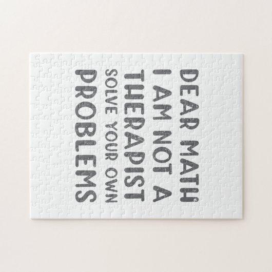 Liebes Mathe bin ich nicht ein Therapeut löse Ihr Puzzle (Horizontal)