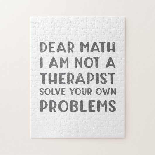 Liebes Mathe bin ich nicht ein Therapeut löse Ihr Puzzle (Vertikal)