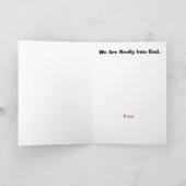 Liebes Paar im Bett Romantische Karte (Innenseite)