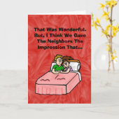 Liebes Paar im Bett Romantische Karte (Gelbe Blume)