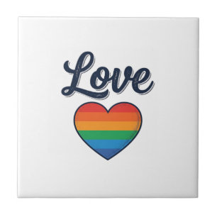 Liebes Regenbogen Herz Stolz Vektor-Shirt-Design_1 Fliese