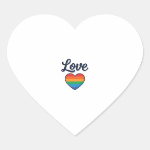 Liebes Regenbogen Herz Stolz Vektor-Shirt-Design_1 Herz-Aufkleber