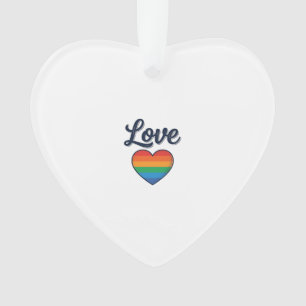 Liebes Regenbogen Herz Stolz Vektor-Shirt-Design_1 Ornament