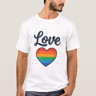Liebes Regenbogen Herz Stolz Vektor-Shirt Design_1 T-Shirt