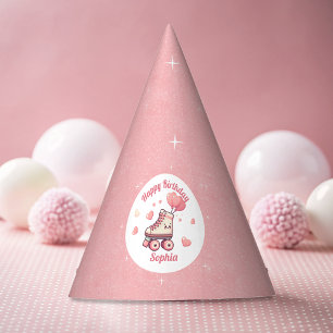 Liebes-Rollschuh-Glitzer-Geburtstagsfeier Partyhütchen