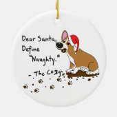 Liebes Sanktpembroke-Walisercorgi-Weihnachten Keramikornament (Hinten)