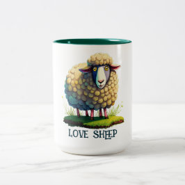 Liebes Schaf Zweifarbige Tasse