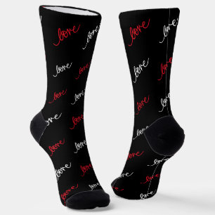 Liebes-Schrift-Typografie Elegantes Valentinstag-D Socken
