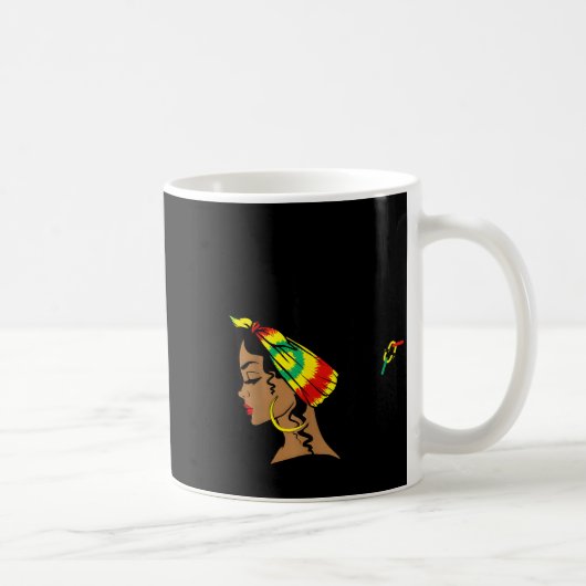 Liebes schwarzes Mädchen Afro Königin Design Kaffeetasse (Rechts)