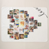Liebes-Script Herzförmige Fotocollage Sherpadecke (Vorderseite (Horizontal))