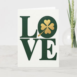Liebes-Shamrock-Smaragd-Karte Karte