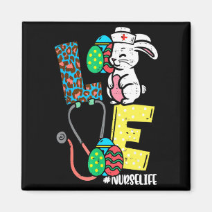 Liebes-Shirt Krankenschwester Osterhase Eier Steth Magnet