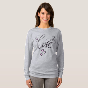 Liebes Skript Herz & Sonne Feministik Grafik Lan T-Shirt